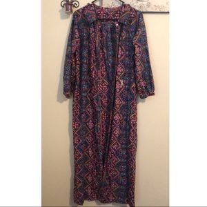 Vintage Boho Button Down Duster/Dress